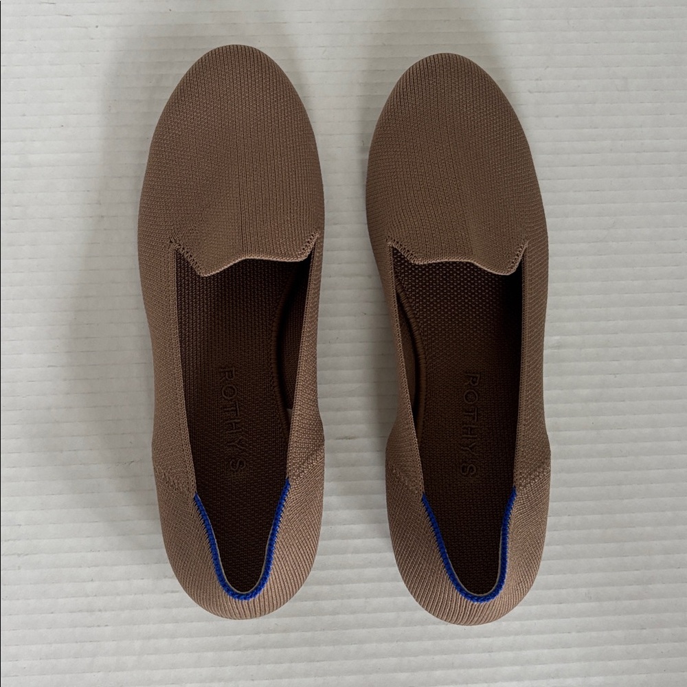 Rothy’s The Loafer Womens Size US 8 Mocha Textile Round Toe Flats Slip On Shoes - Picture 2 of 7